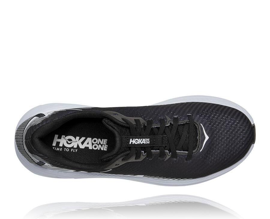 Hoka One One Running Shoes Mens Black/White - Rincon 2 - 74058JNSG